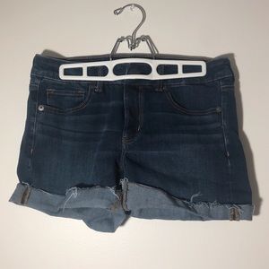 dark wash super stretch american eagle jean shorts
